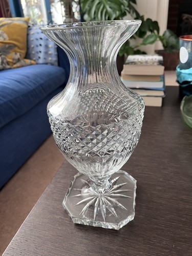 Antique french crystal vase - french,