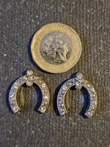 Pair tiny lucky horse shoes - pair, of