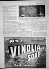 Original Old Antique Print