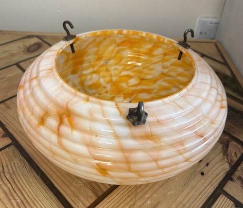 Vintage art deco glass marbled - art,