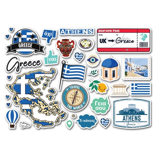 Sticker sheet greece vinyl - sheet,