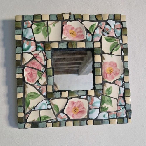 Flowers ceramic tile art - ceramic,
