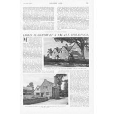 GLOUCESTERSHIRE Lord Harrowby's Small Holdings 2 x Antique Prints 1907