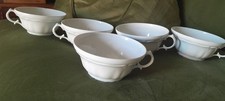 Vintage ,Five Limoges Union Limoursine Porcelaine White  Cups.