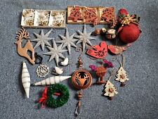 Lot of 42 Christmas Tree decorations.Habitat,Sainsbury`s,Gisela Graham.Slightly