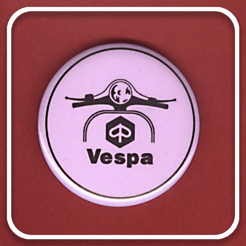 Vespa scooter badges - vespa, pink