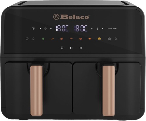 Belaco air fryer dual - fryer,, 9l
