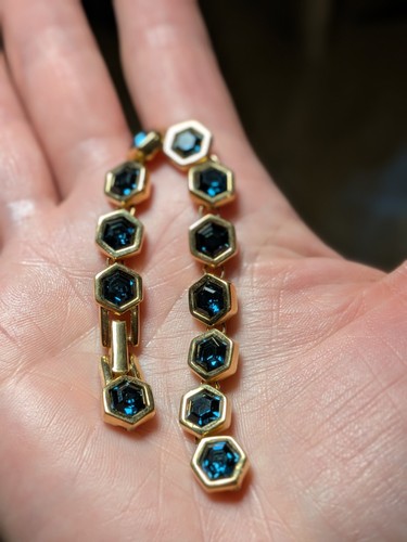 Genuine swarovski blue - blue, crystal