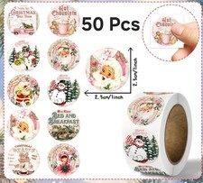 50x Vintage Christmas Stickers
