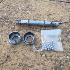 Vintage Bicycle Bottom Bracket Crank Spindle Bearings And Cups Cotterpin Type