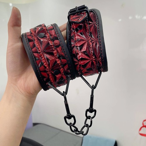 Leather bondage hand ankle - leather,