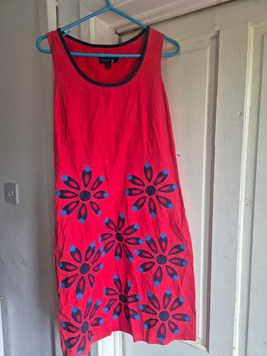 Boden red blue - floral, shift