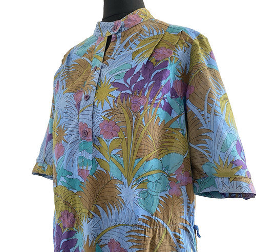 Vintage 1970s tropical dress - vintage,