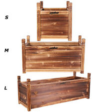 Wooden Garden Planters Outdoor Plants Flowers Pot Square Rectangular Display NEW