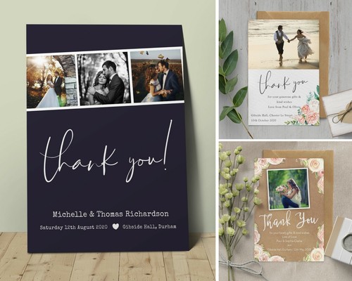 Personalised wedding thank you - thank,