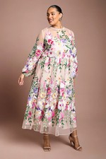 Coast Peach Fit & Flare Dress