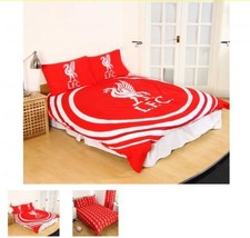 Liverpool Reversible Pulse Double Duvet Bedding Set Quilt Cover FC