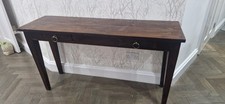 Rustic Dark Wood Hallway Table