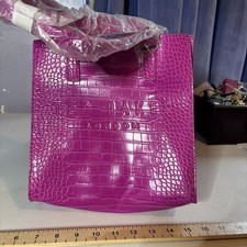 Ted Baker  Croccon Imitation Croc Large Icon Bag Mid Pink Brand New Without Tags