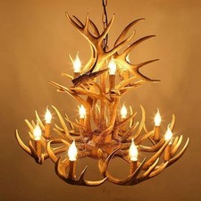 Deer Antler Chandelier Resin AUCTION Lighting Faux Antler Light Ceiling Light