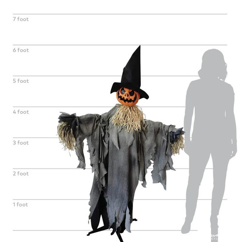 Animated scarecrow pumpkin - 72",