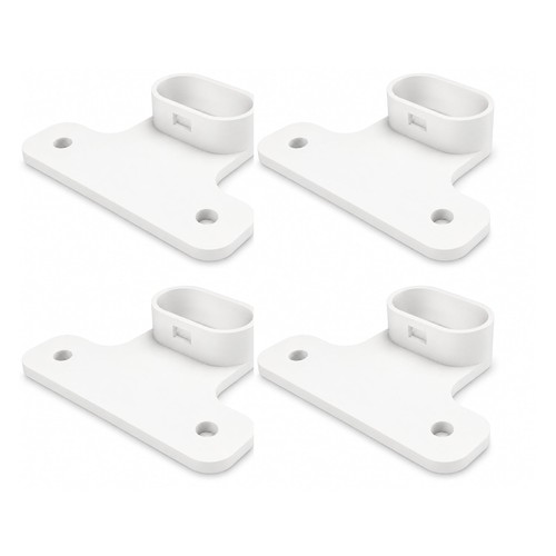 White clothes rod bracket