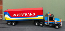 TIN PLATE ARTIC LORRY intertrans American style truck with trailer 1980's 27"