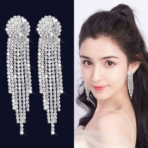 Clip earrings crystal - clip, on