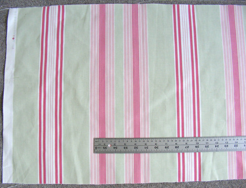 Cotton canvas striped remnant - cotton,