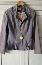 Ringspun Richter Blazer UK 6-8 US 2 Peplum Pleated Hem Vintage Jacket