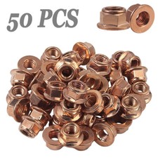 50x M8 Copper Flashed Exhaust Manifold Nut 8 mm Nuts High Temperature Nuts UK