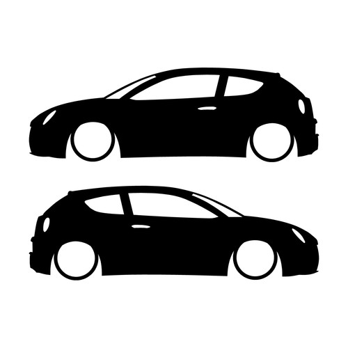 Set car decal stickers - set,