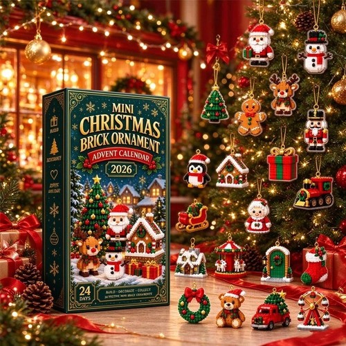 Mini christmas brick ornament - christmas,
