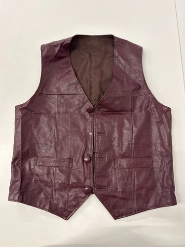 Vintage leather waistcoat - , 38"