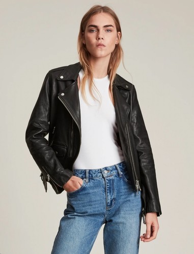 All saints dren leather jacket - saints,