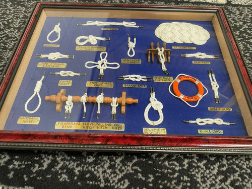 Box framed nautical knot board - knot,