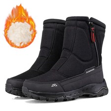 Men Snow Boots Insulated Waterproof Rugged Duty Comfortable Outdoor Winter Boots