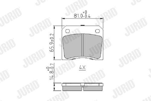 Rear jurid 571532j brake pad - jurid,