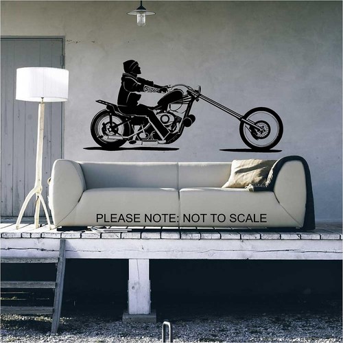 Chopper bike tattoo wall - chopper,