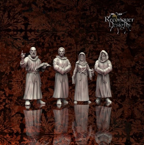 Wargaming 28mm medieval clergy - wargaming,