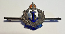 Vintage 1930's ROYAL NAVY silver sweethearts bar tie pin brooch
