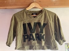 Ivy Park olive green cropped t-shirt size xxs (but seems more like s/m) 