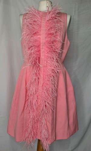 Mint velvet feather dress pink - feather,