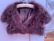 Marabou Shrug. Smoky purplish/ brown colour. Excellent condition. 80's. One size