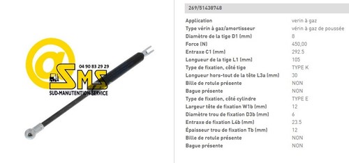 Gas shock absorber cylinder - gas,