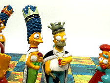 The Simpsons Chess Set by Cardinal Antiqued Metal-Style Boxed (2005) Leaflet
