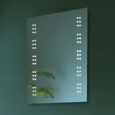 Leto LED Illuminated Bathroom Mirror Battery Powered Cool White 500 x 700 M 85