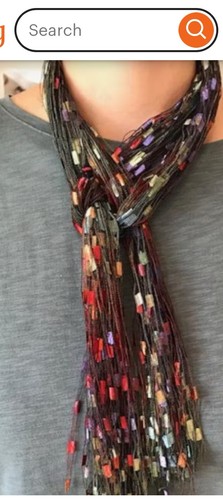 Scarf yarn necklace lariat - yarn,