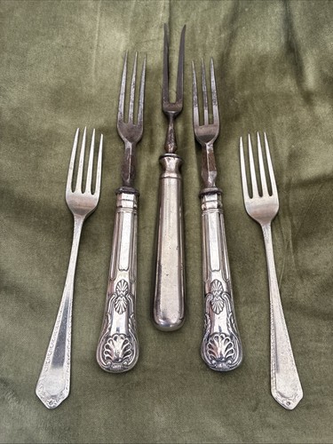 Vintage lot forks carving - vintage,