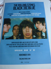 THE ROLLING STONES BLACK AND BLUE ORIGINAL  PROMOTIONAL POSTER NEW UNUSED
